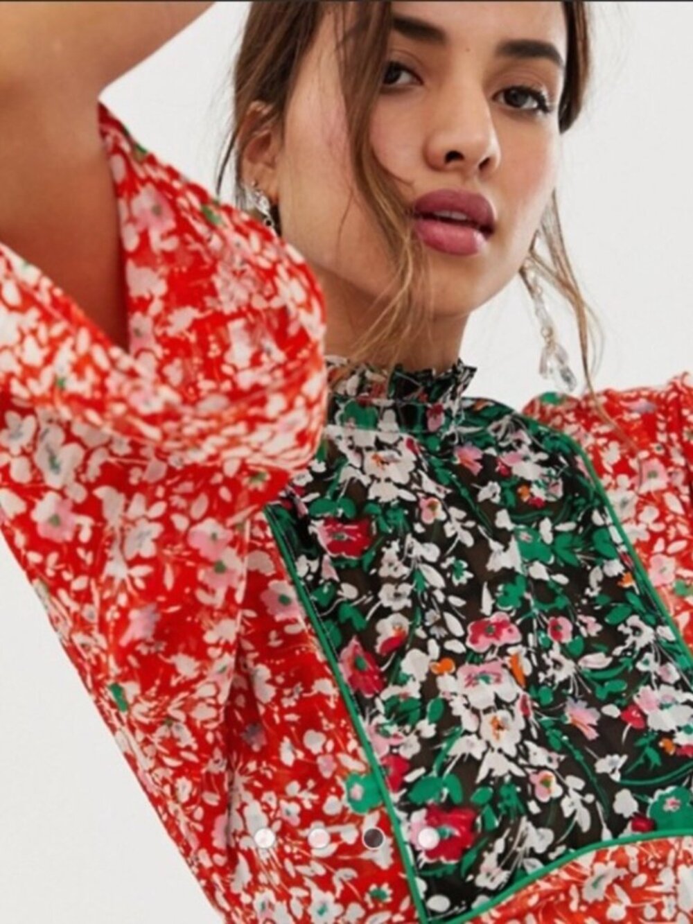 ASOS DESIGN Mixed Print Dress Size 8 - Picture 3 of 15